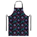 Purple And Blue Dream Catcher Print Bib Apron With Pocket
