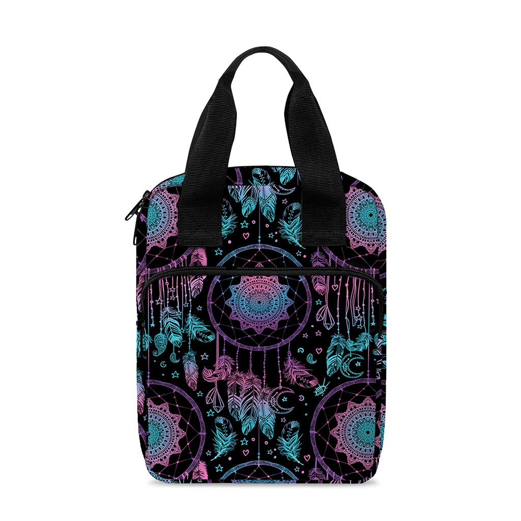 Purple And Blue Dream Catcher Print Bible Tote Bag