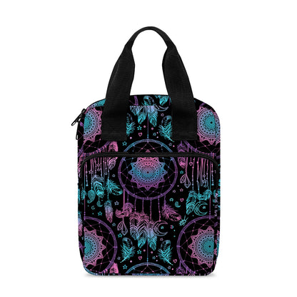 Purple And Blue Dream Catcher Print Bible Tote Bag