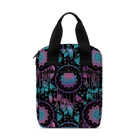 Purple And Blue Dream Catcher Print Bible Tote Bag