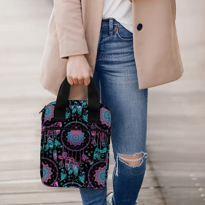 Purple And Blue Dream Catcher Print Bible Tote Bag