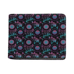 Purple And Blue Dream Catcher Print Bifold Wallet