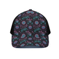 Purple And Blue Dream Catcher Print Black Mesh Trucker Hat