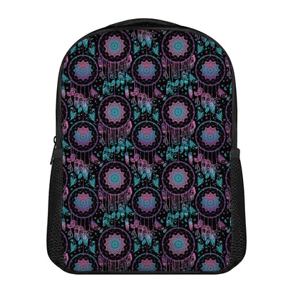 Purple And Blue Dream Catcher Print Casual Backpack