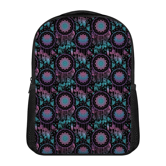 Purple And Blue Dream Catcher Print Casual Backpack