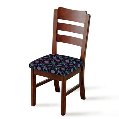 Purple And Blue Dream Catcher Print Chair Cushion Cover