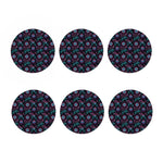 Purple And Blue Dream Catcher Print Coaster Set