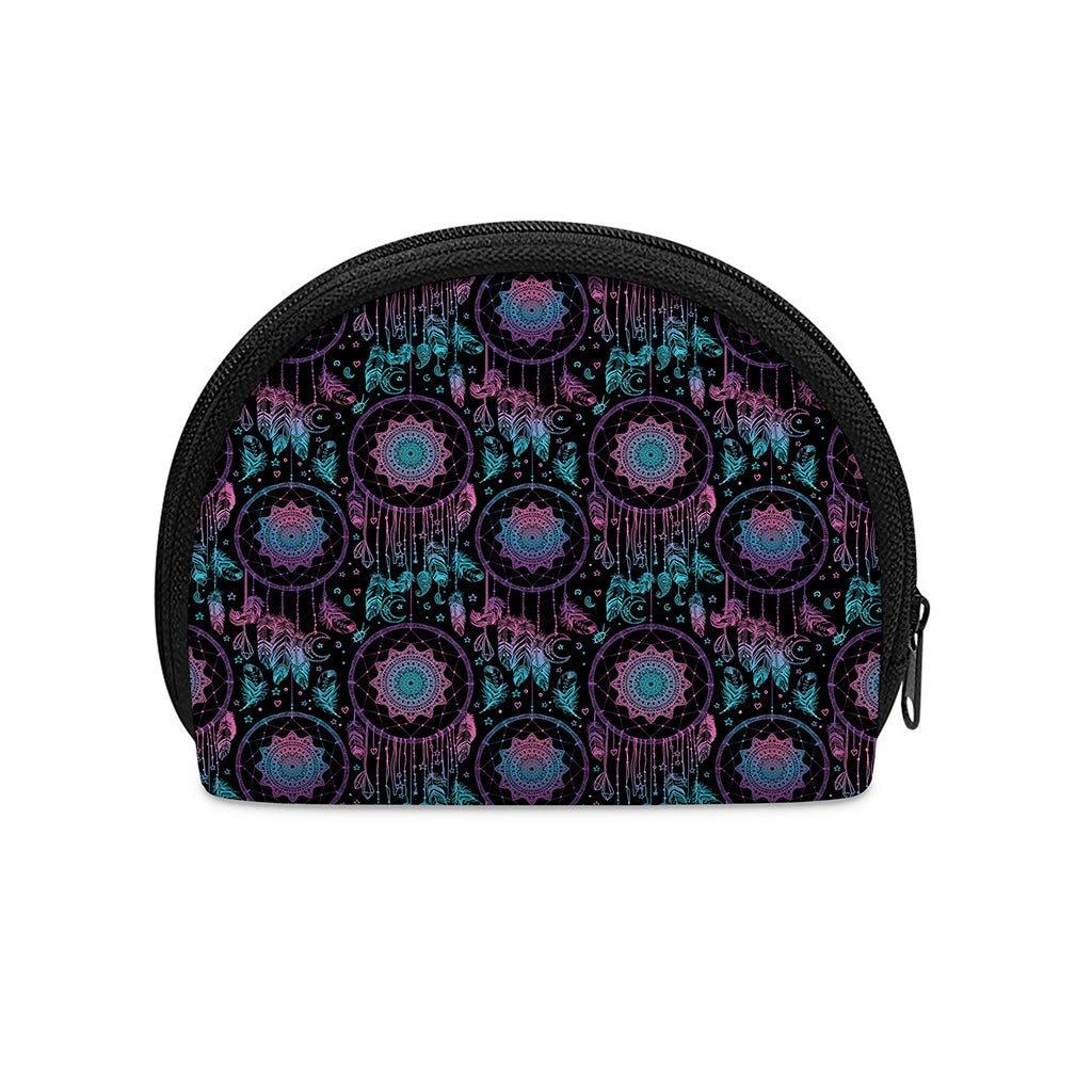 Purple And Blue Dream Catcher Print Coin Purse