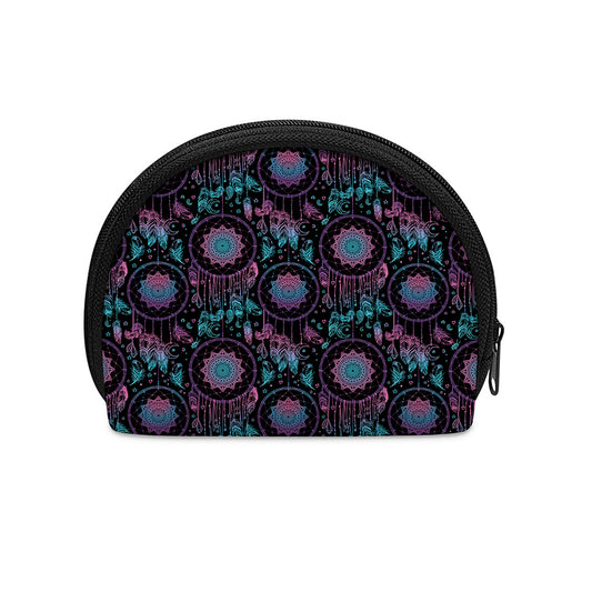 Purple And Blue Dream Catcher Print Coin Purse