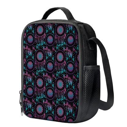 Purple And Blue Dream Catcher Print Crossbody Lunch Bag