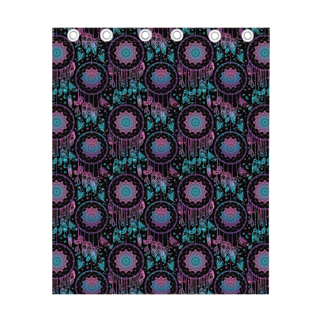 Purple And Blue Dream Catcher Print Curtain