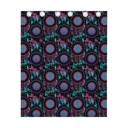 Purple And Blue Dream Catcher Print Curtain