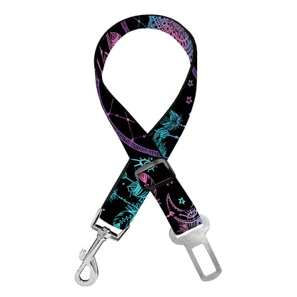Purple And Blue Dream Catcher Print Dog Seat Belt