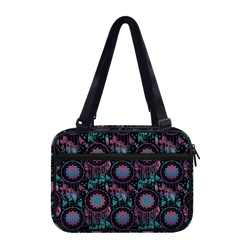 Purple And Blue Dream Catcher Print Double Strap Bible Bag