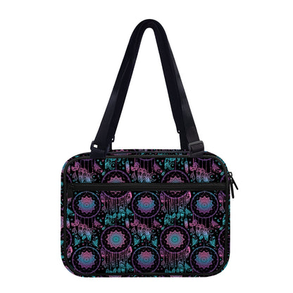 Purple And Blue Dream Catcher Print Double Strap Bible Bag