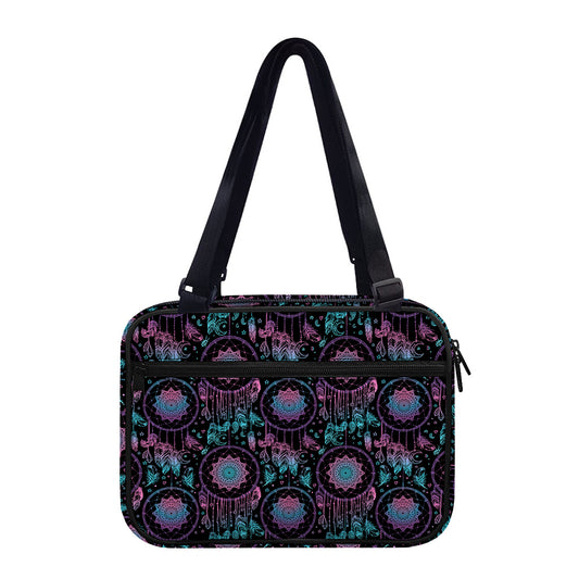 Purple And Blue Dream Catcher Print Double Strap Bible Bag