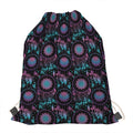 Purple And Blue Dream Catcher Print Drawstring Bag