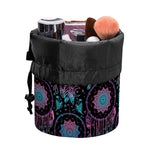 Purple And Blue Dream Catcher Print Drawstring Makeup Bag