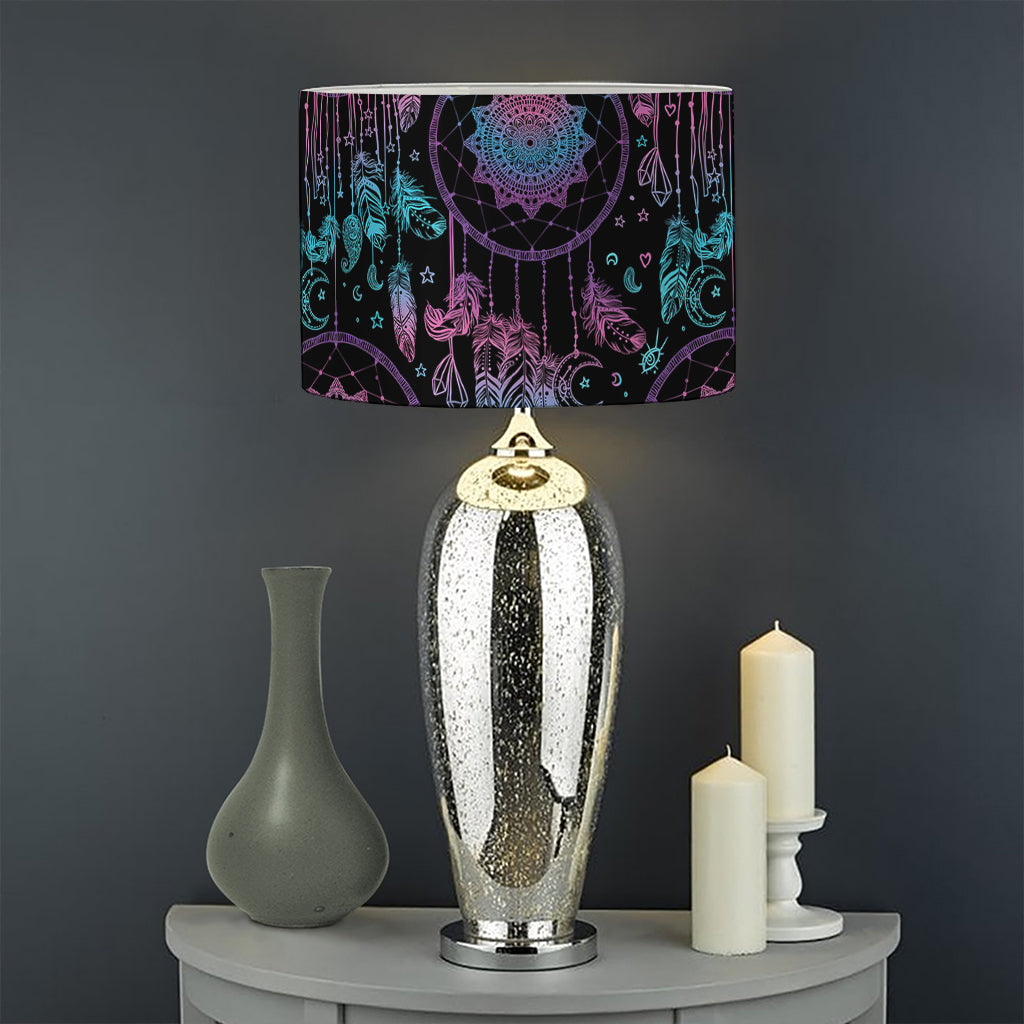 Purple And Blue Dream Catcher Print Drum Lamp Shade