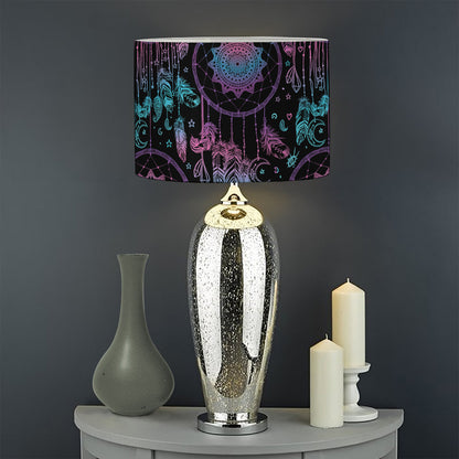 Purple And Blue Dream Catcher Print Drum Lamp Shade