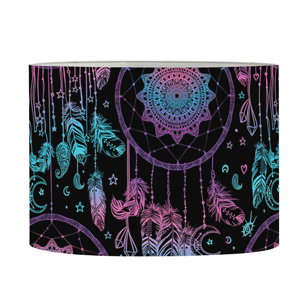 Purple And Blue Dream Catcher Print Drum Lamp Shade