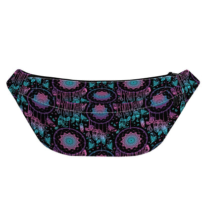Purple And Blue Dream Catcher Print Fanny Pack