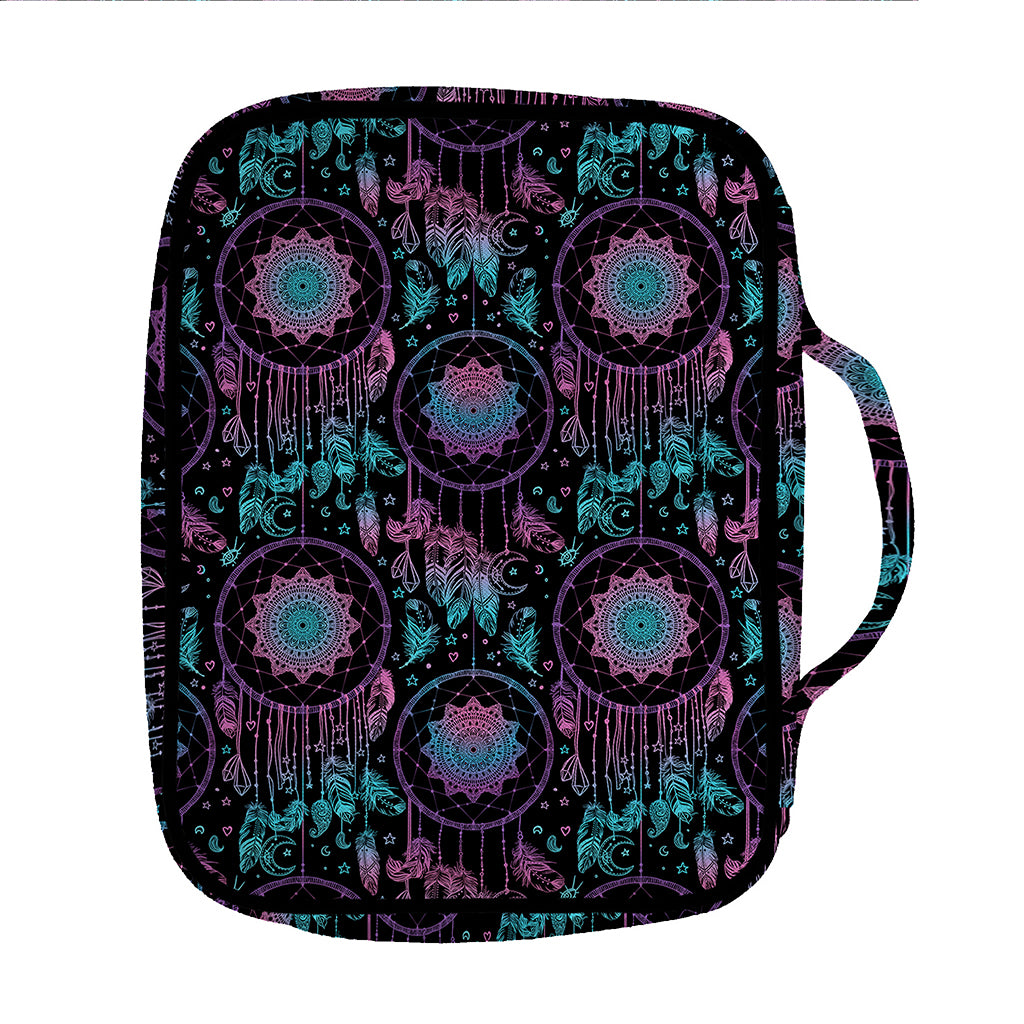 Purple And Blue Dream Catcher Print Front Pocket Bible Bag