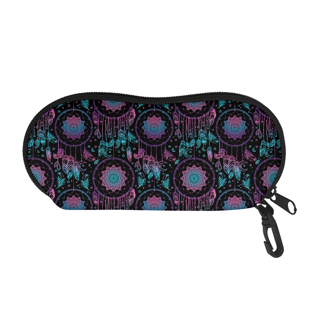 Purple And Blue Dream Catcher Print Glasses Case
