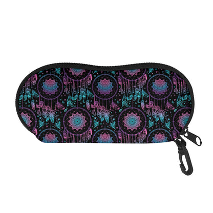 Purple And Blue Dream Catcher Print Glasses Case