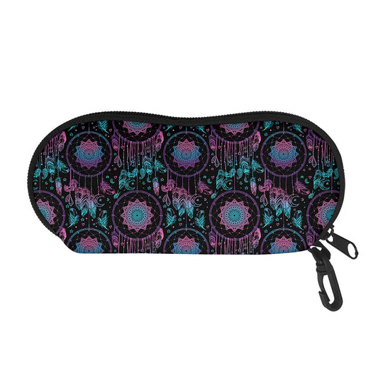 Purple And Blue Dream Catcher Print Glasses Case