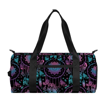 Purple And Blue Dream Catcher Print Gym Bag