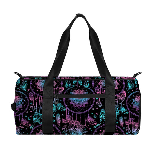Purple And Blue Dream Catcher Print Gym Bag