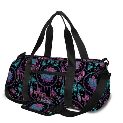 Purple And Blue Dream Catcher Print Gym Bag