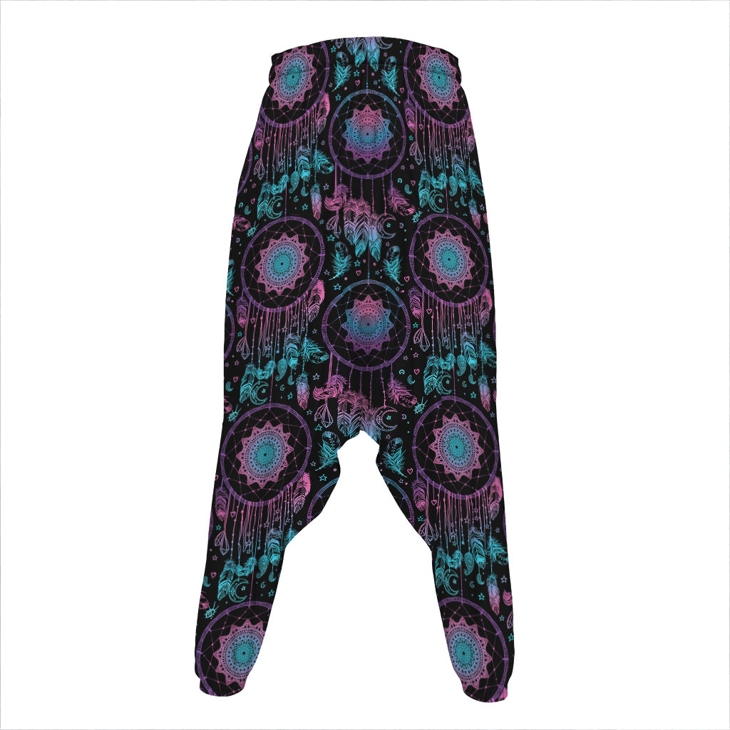 Purple And Blue Dream Catcher Print Hammer Pants