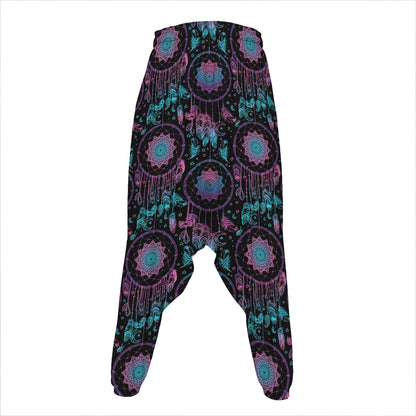 Purple And Blue Dream Catcher Print Hammer Pants