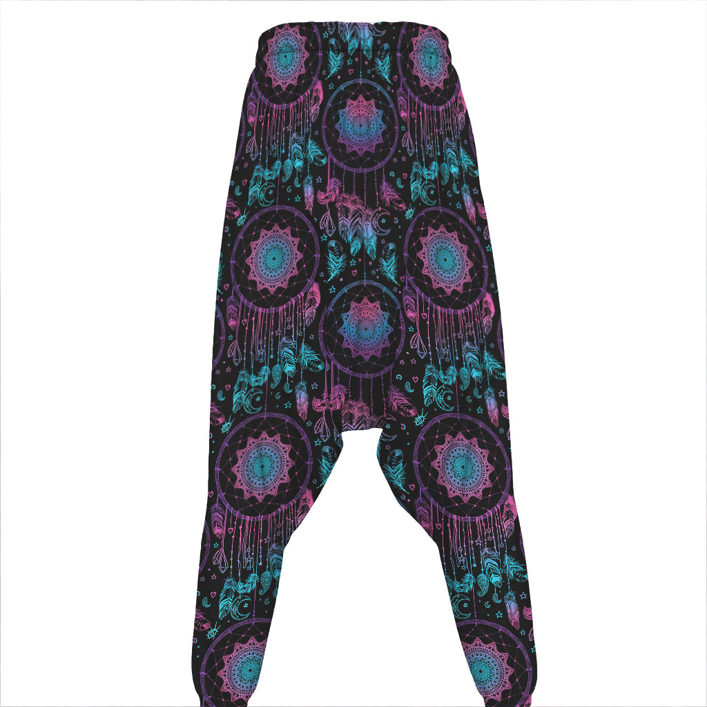 Purple And Blue Dream Catcher Print Hammer Pants