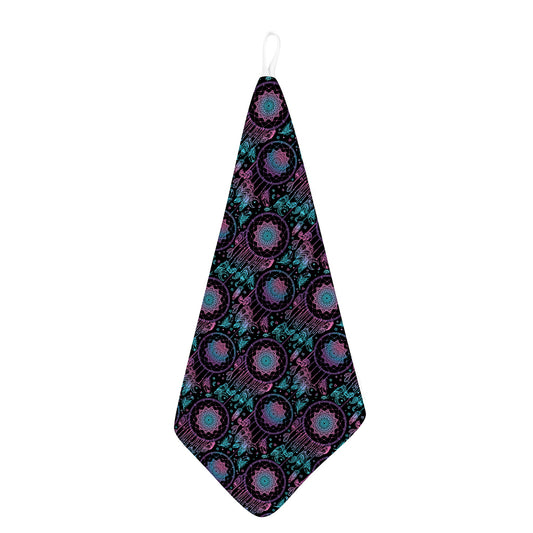 Purple And Blue Dream Catcher Print Hand Towel