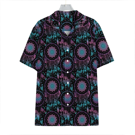 Purple And Blue Dream Catcher Print Hawaiian Shirt