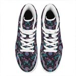 Purple And Blue Dream Catcher Print High Top Leather Sneakers