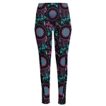Purple And Blue Dream Catcher Print High-Waisted Pocket Leggings