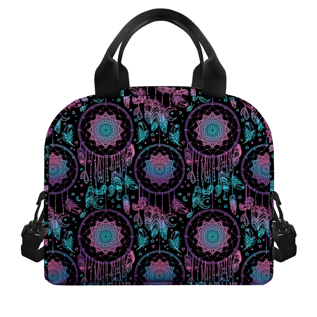 Purple And Blue Dream Catcher Print Insulated Lunch Bag