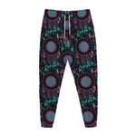 Purple And Blue Dream Catcher Print Jogger Pants