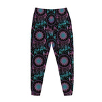 Purple And Blue Dream Catcher Print Jogger Pants