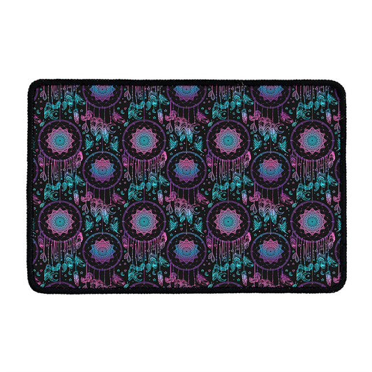 Purple And Blue Dream Catcher Print Kitchen Mat