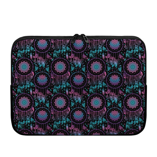 Purple And Blue Dream Catcher Print Laptop Sleeve