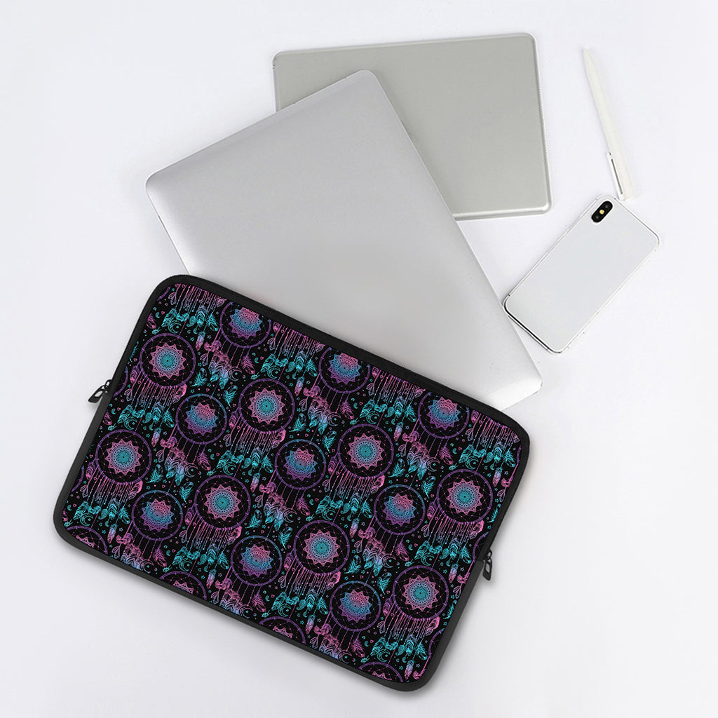 Purple And Blue Dream Catcher Print Laptop Sleeve