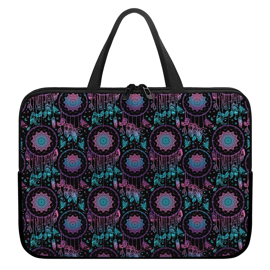 Purple And Blue Dream Catcher Print Laptop Sleeve With Handle