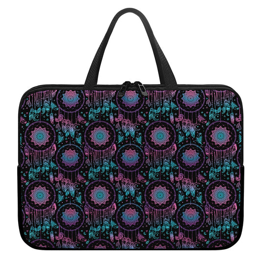 Purple And Blue Dream Catcher Print Laptop Sleeve With Handle