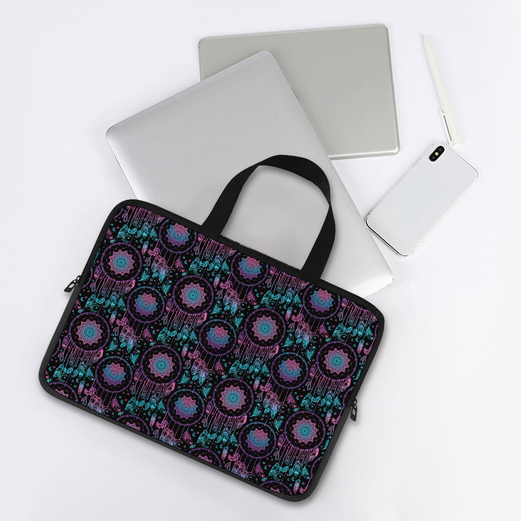 Purple And Blue Dream Catcher Print Laptop Sleeve With Handle