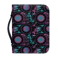 Purple And Blue Dream Catcher Print Leather Bible Cover